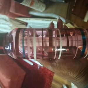 Starbucks 2023 Valentines Day Striped Taffy Glass Water Bottle NEW